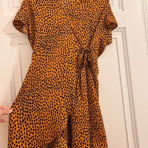 J. Crew Animal Print Wrap Dress